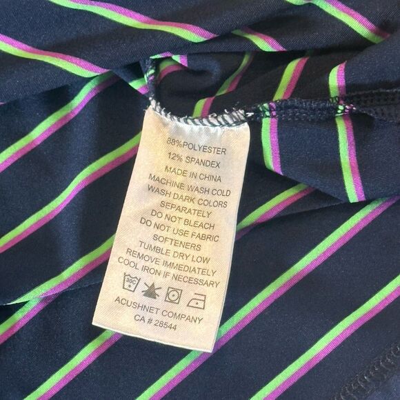 FootJoy FJ Polo Mens‎ Size L Shirt Striped Performance Spandex Golf Activewear - Picture 6 of 6